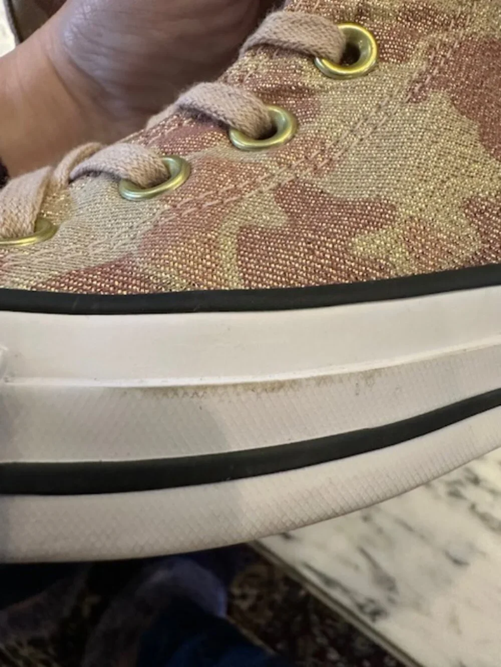 Converse Rose Gold Chuck Taylor Womens High Tops EUC Size 6